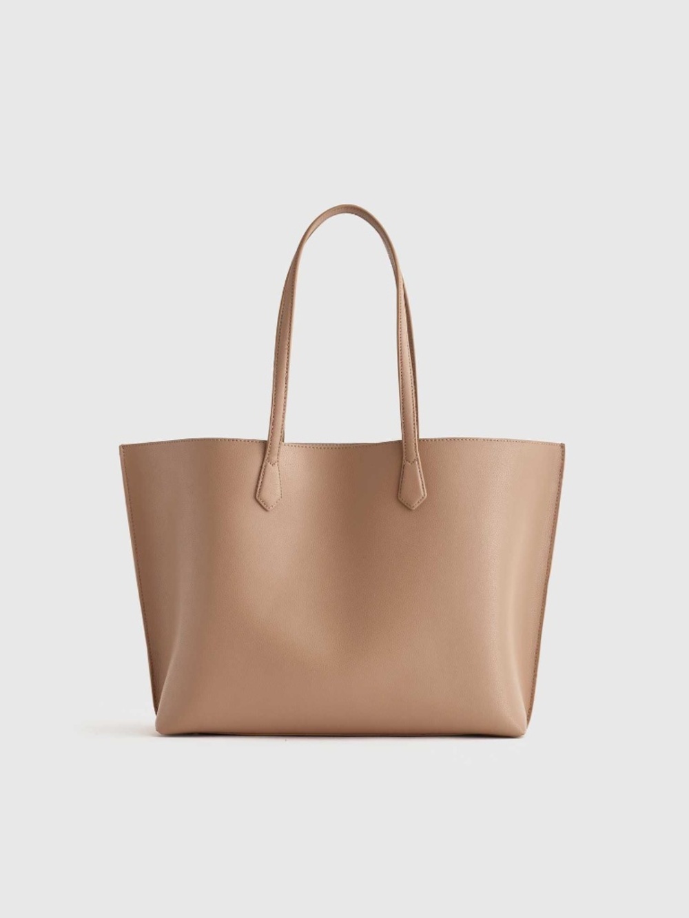 Quince Italian Leather Triple Compartment Shopper Tote